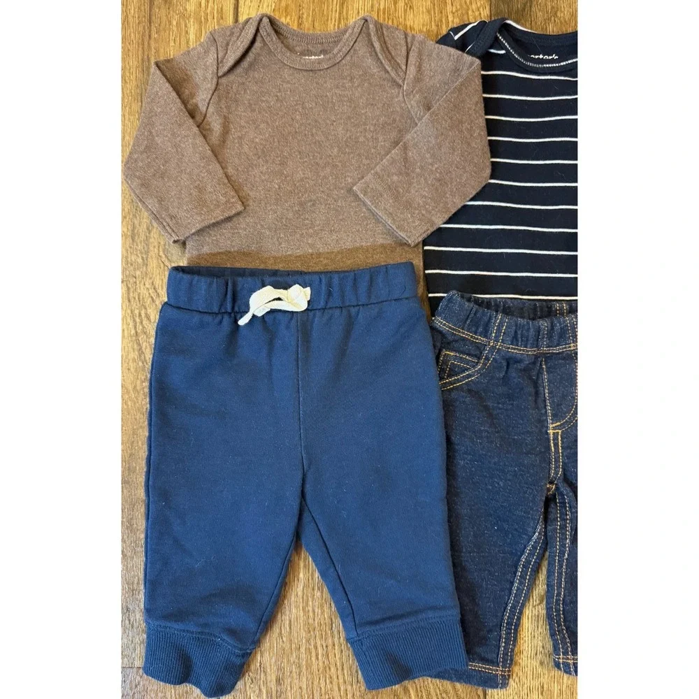 Carters‎ Baby Boy 3 Months Outfits Lot Sweat Pants L/S Bodysuits Shirts Clothes